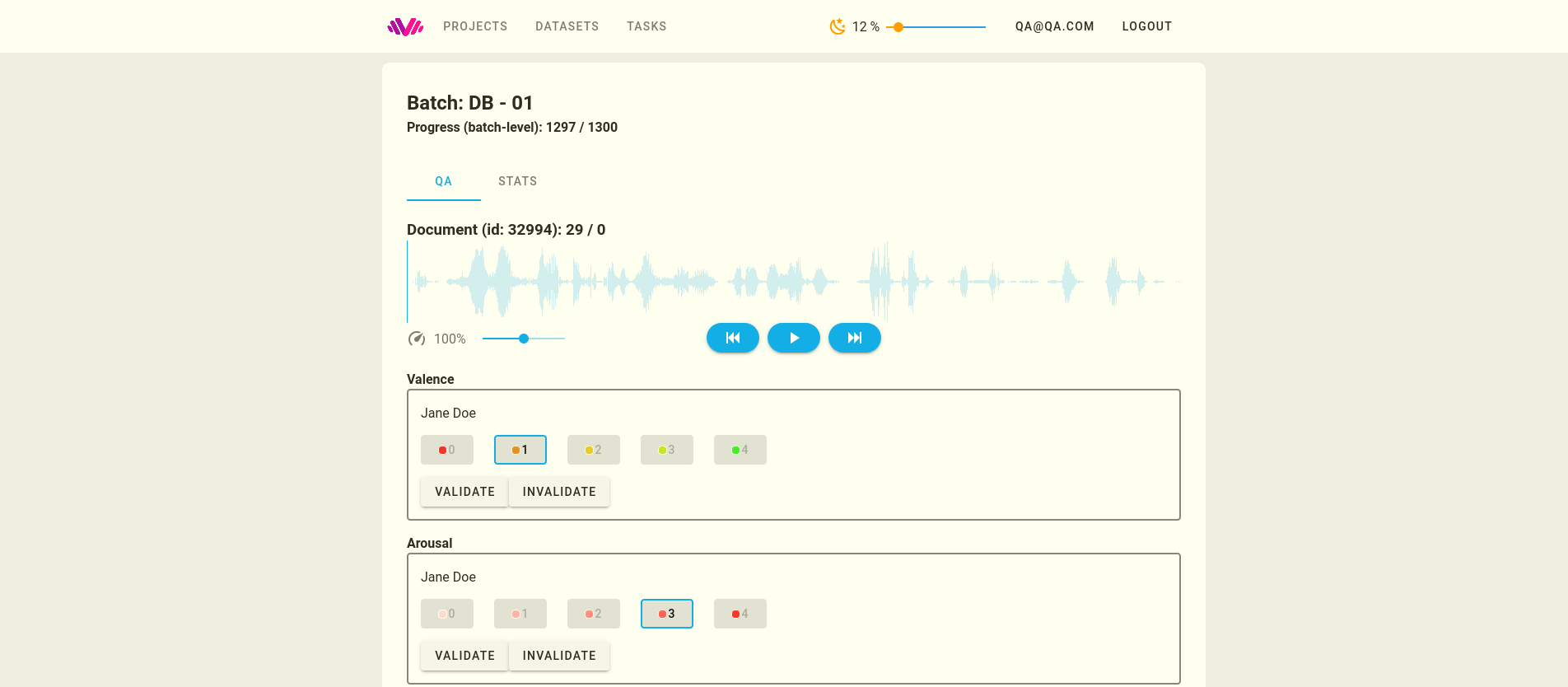 Two-task setup